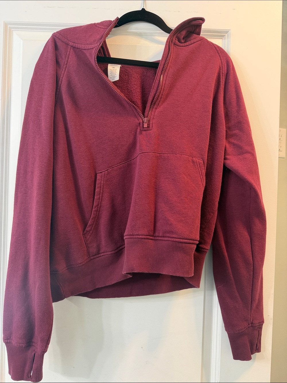 Women's Fleece Quarter-Zip Pullover Sweatshirt - Berry